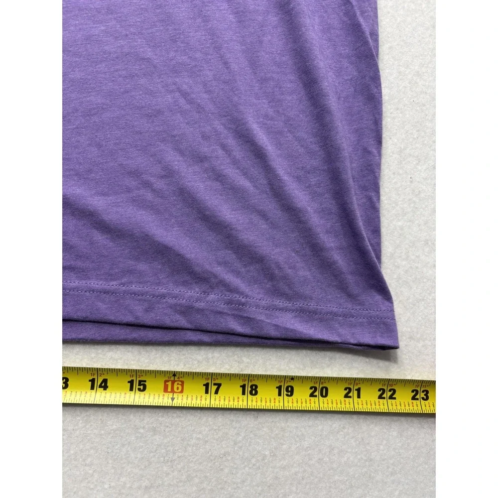 Bella + Canvas 3001 Mens Large Purple Crew Neck Short Sleeve Basic Tee Shirt